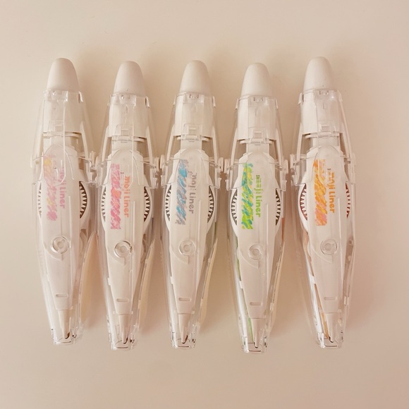 Japanese PLUS Moji Liner Decorative Highlighter Tape, 5 tapes - Picture 7 of 8